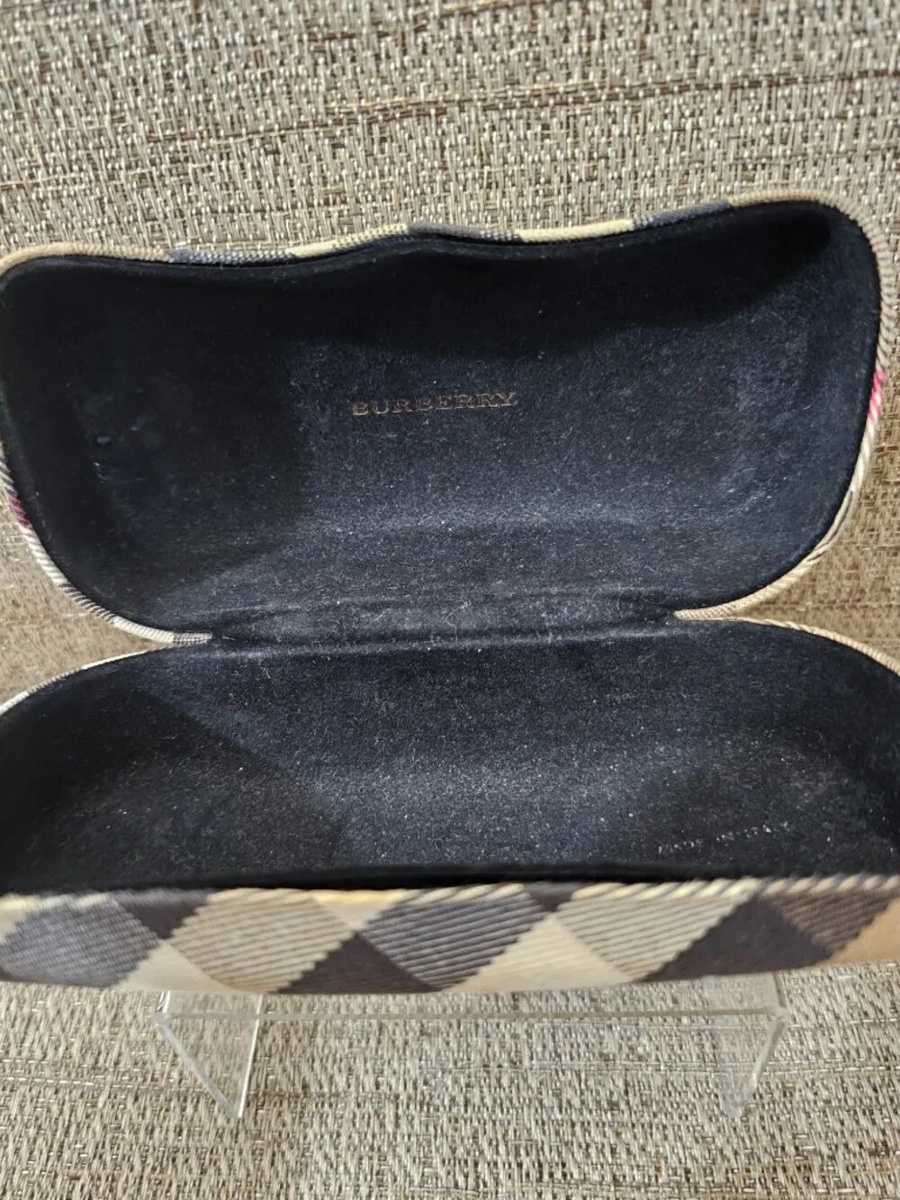 Vintage Burberry Classic Nova Check Hard Eyewear Case